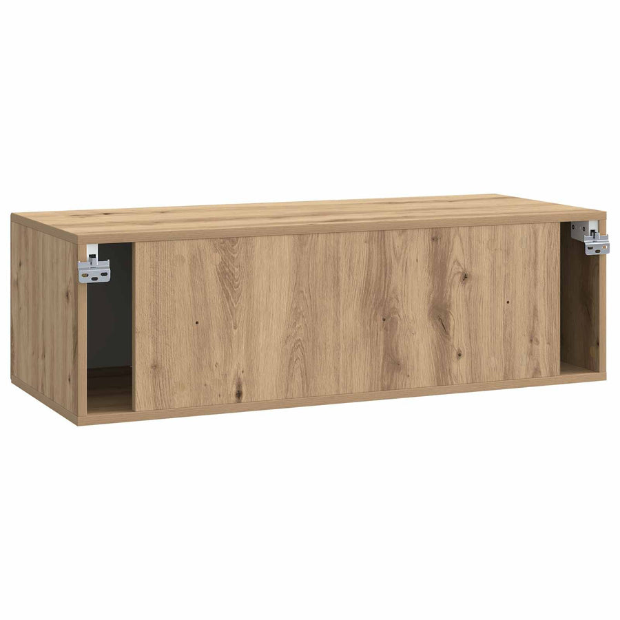 Wandbeugel TV-kast Artisanaal eiken 98 x 41 x 30 cm