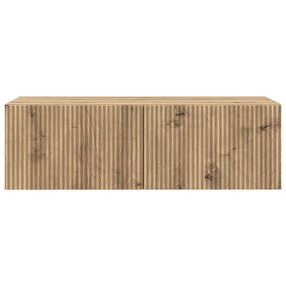 Wandbeugel TV-kast Artisanaal eiken 98 x 41 x 30 cm