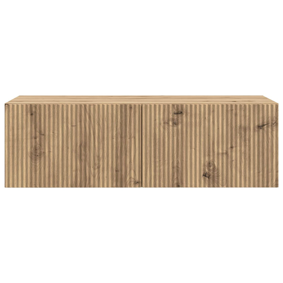 Wandbeugel TV-kast Artisanaal eiken 98 x 41 x 30 cm