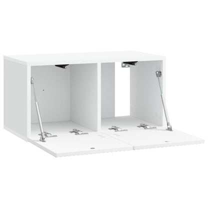 Wandbeugel TV-kast Wit 59,5 x 31 x 30 cm Bewerkt hout