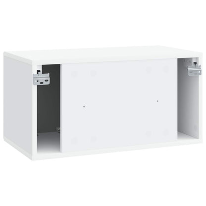 Wandbeugel TV-kast Wit 59,5 x 31 x 30 cm Bewerkt hout