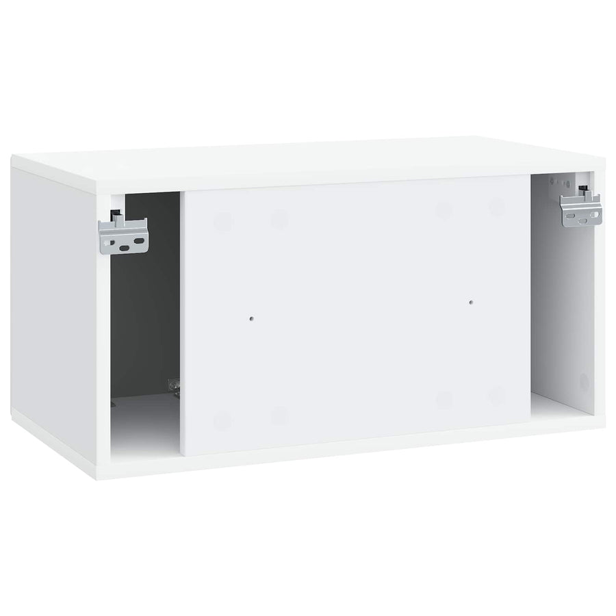 Wandbeugel TV-kast Wit 59,5 x 31 x 30 cm Bewerkt hout