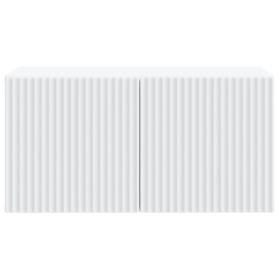 Wandbeugel TV-kast Wit 59,5 x 31 x 30 cm Bewerkt hout