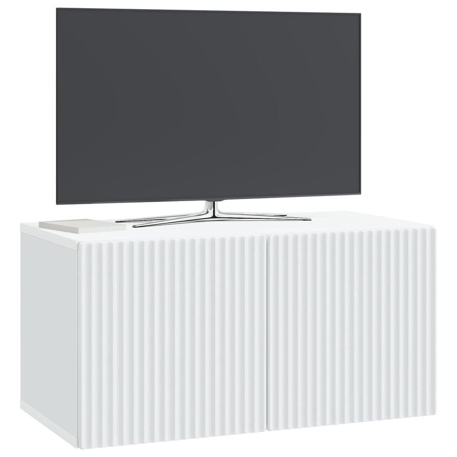 Wandbeugel TV-kast Wit 59,5 x 31 x 30 cm Bewerkt hout