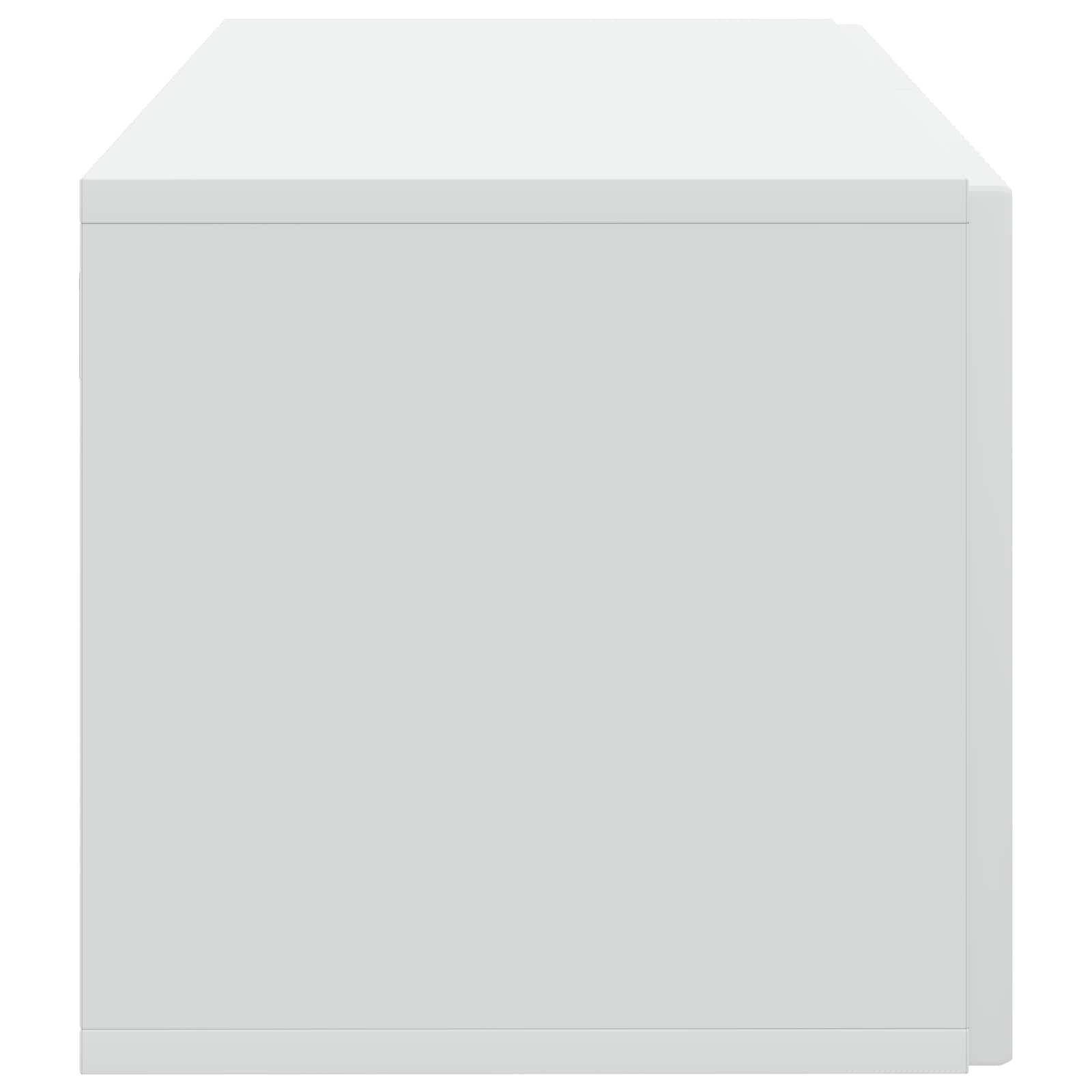 Wandbeugel TV-kast Wit 59,5 x 31 x 30 cm Bewerkt hout