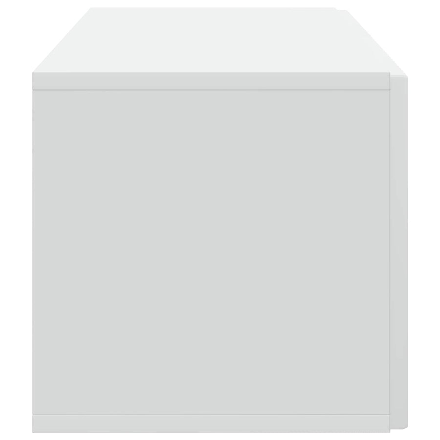Wandbeugel TV-kast Wit 59,5 x 31 x 30 cm Bewerkt hout
