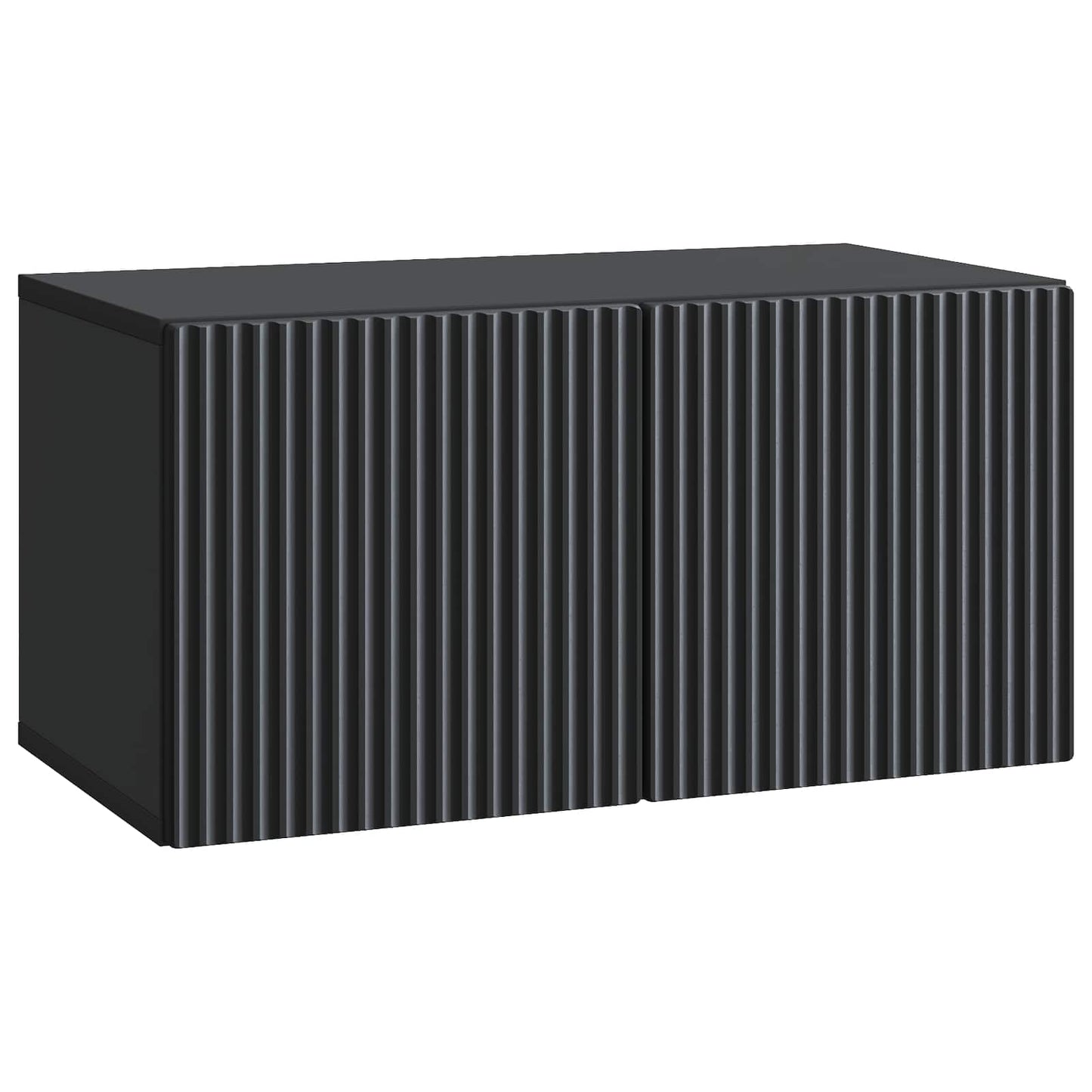 Wandbeugel TV-kast Zwart 59,5 x 31 x 30 cm Bewerkt hout