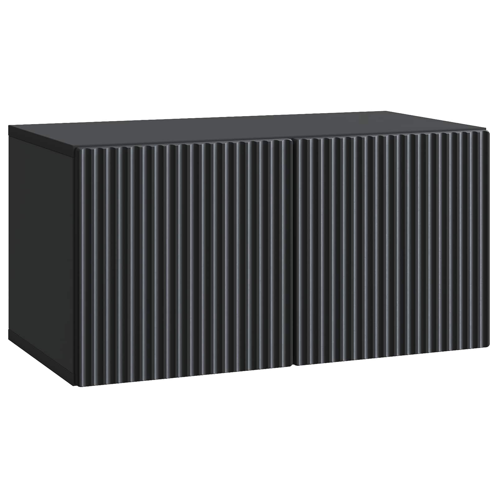 Wandbeugel TV-kast Zwart 59,5 x 31 x 30 cm Bewerkt hout