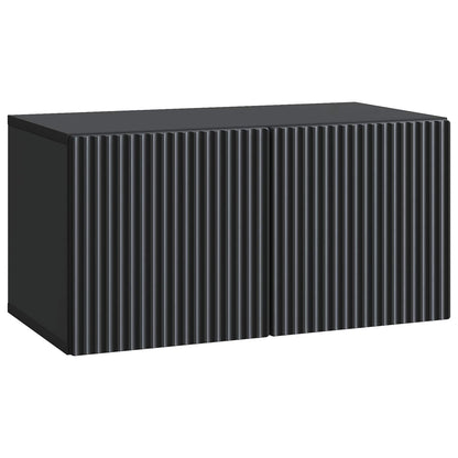Wandbeugel TV-kast Zwart 59,5 x 31 x 30 cm Bewerkt hout