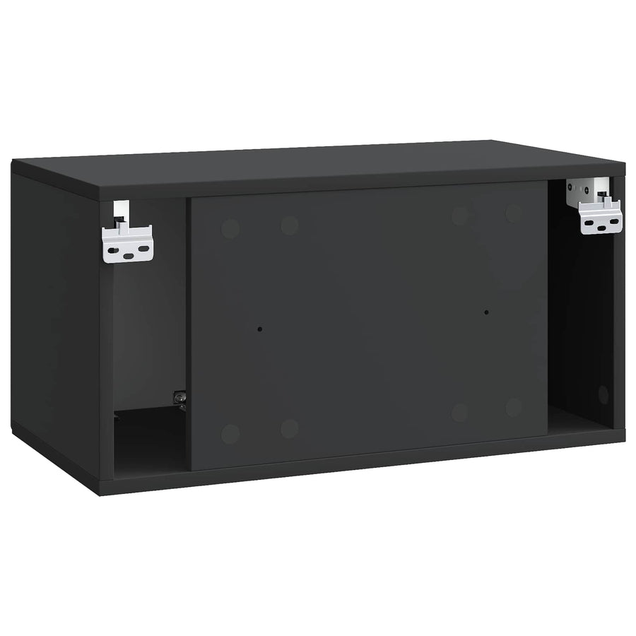 Wandbeugel TV-kast Zwart 59,5 x 31 x 30 cm Bewerkt hout