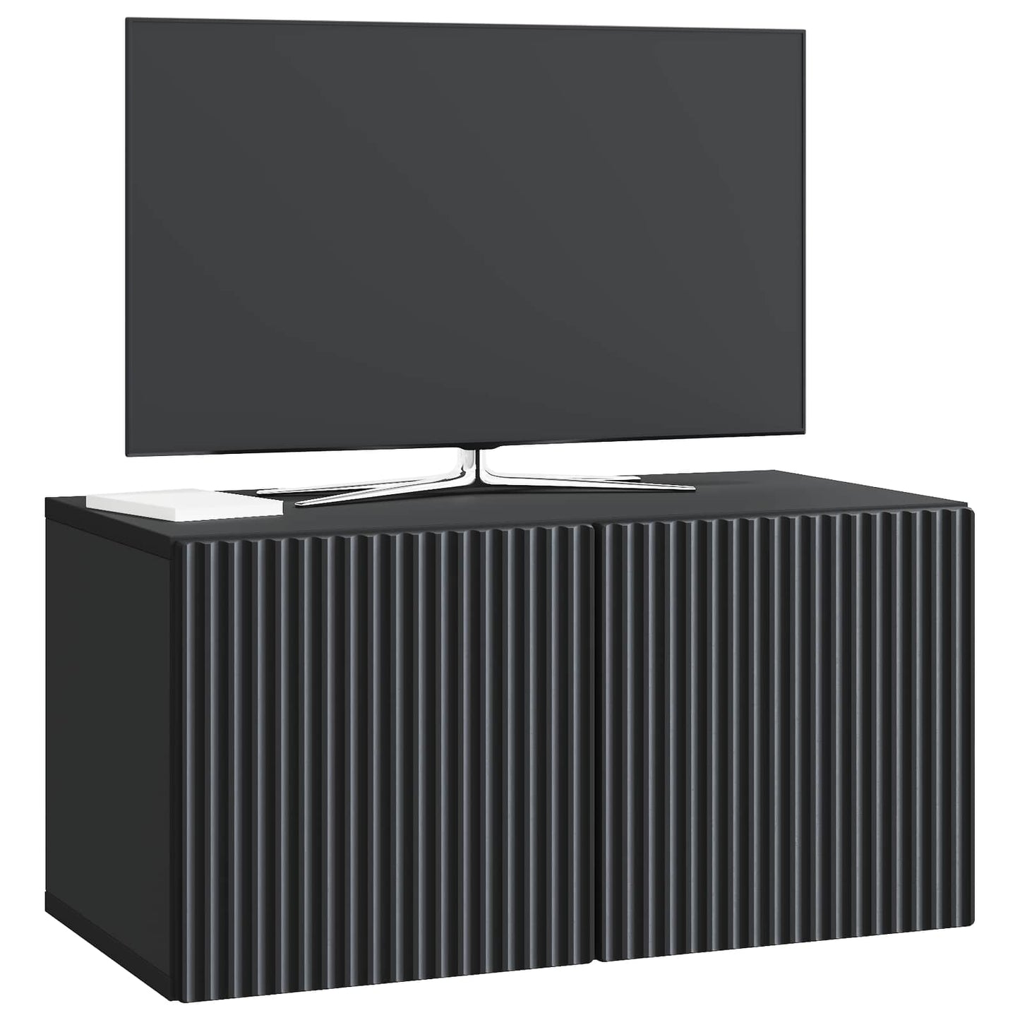 Wandbeugel TV-kast Zwart 59,5 x 31 x 30 cm Bewerkt hout