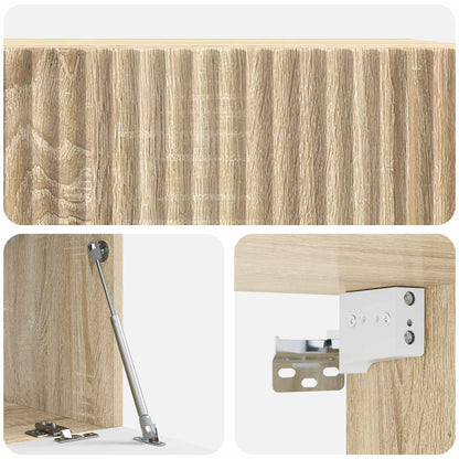 Wandbeugel TV-kast Sonoma Eiken 59,5 x 31 x 30 cm Bewerkt hout