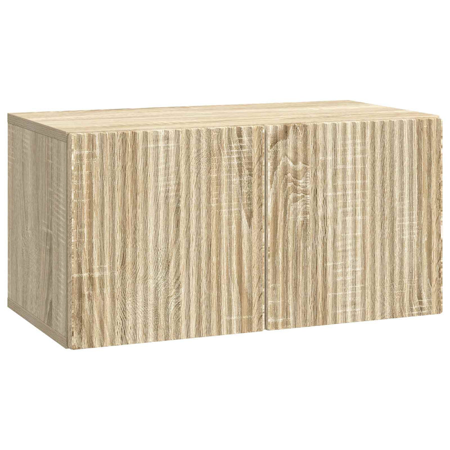 Wandbeugel TV-kast Sonoma Eiken 59,5 x 31 x 30 cm Bewerkt hout