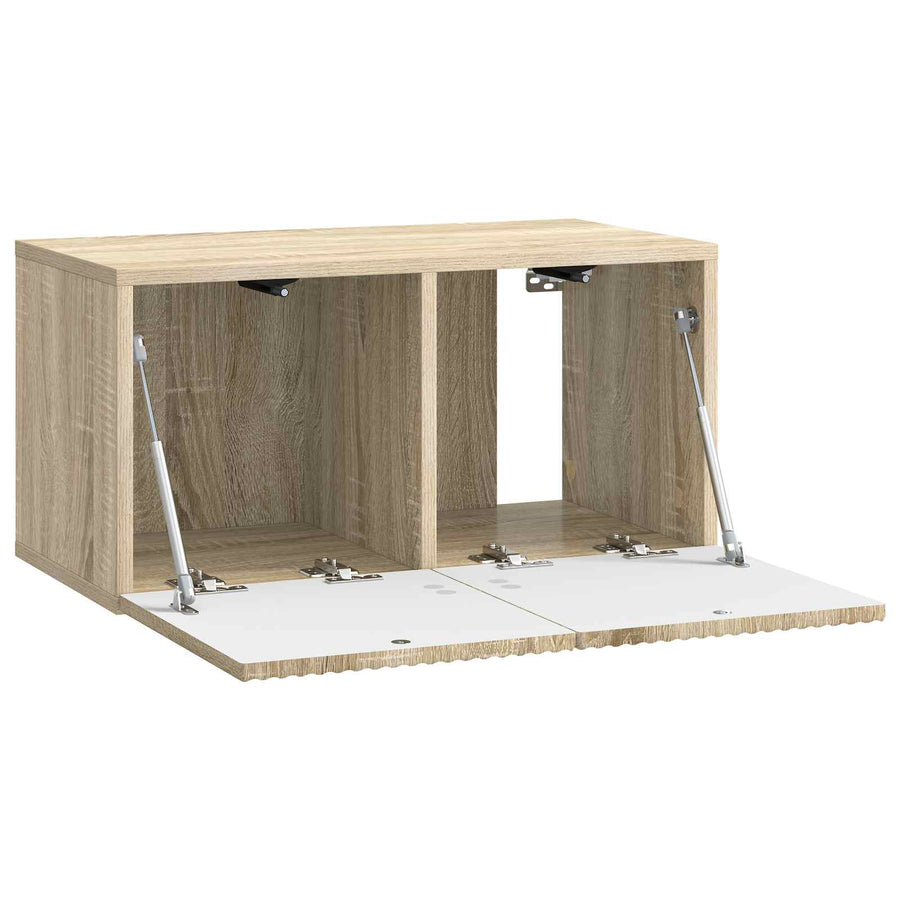 Wandbeugel TV-kast Sonoma Eiken 59,5 x 31 x 30 cm Bewerkt hout
