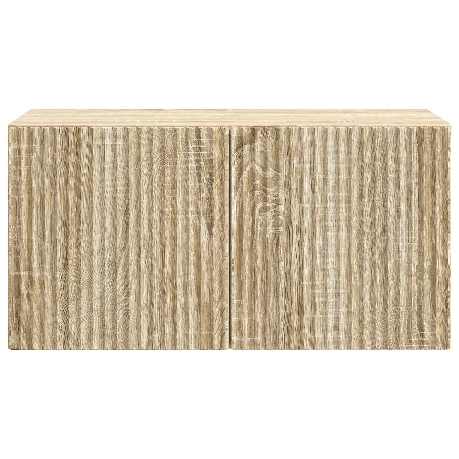 Wandbeugel TV-kast Sonoma Eiken 59,5 x 31 x 30 cm Bewerkt hout