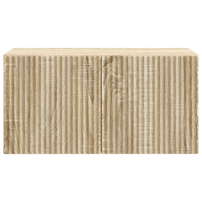 Wandbeugel TV-kast Sonoma Eiken 59,5 x 31 x 30 cm Bewerkt hout