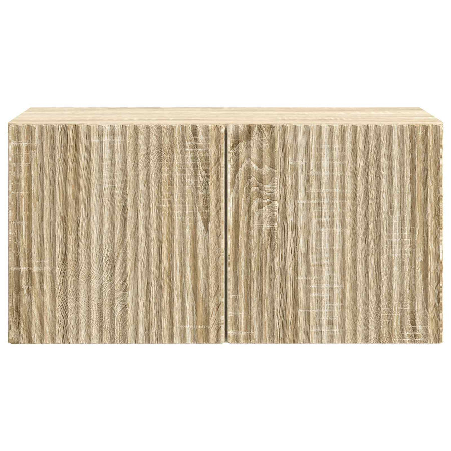 Wandbeugel TV-kast Sonoma Eiken 59,5 x 31 x 30 cm Bewerkt hout