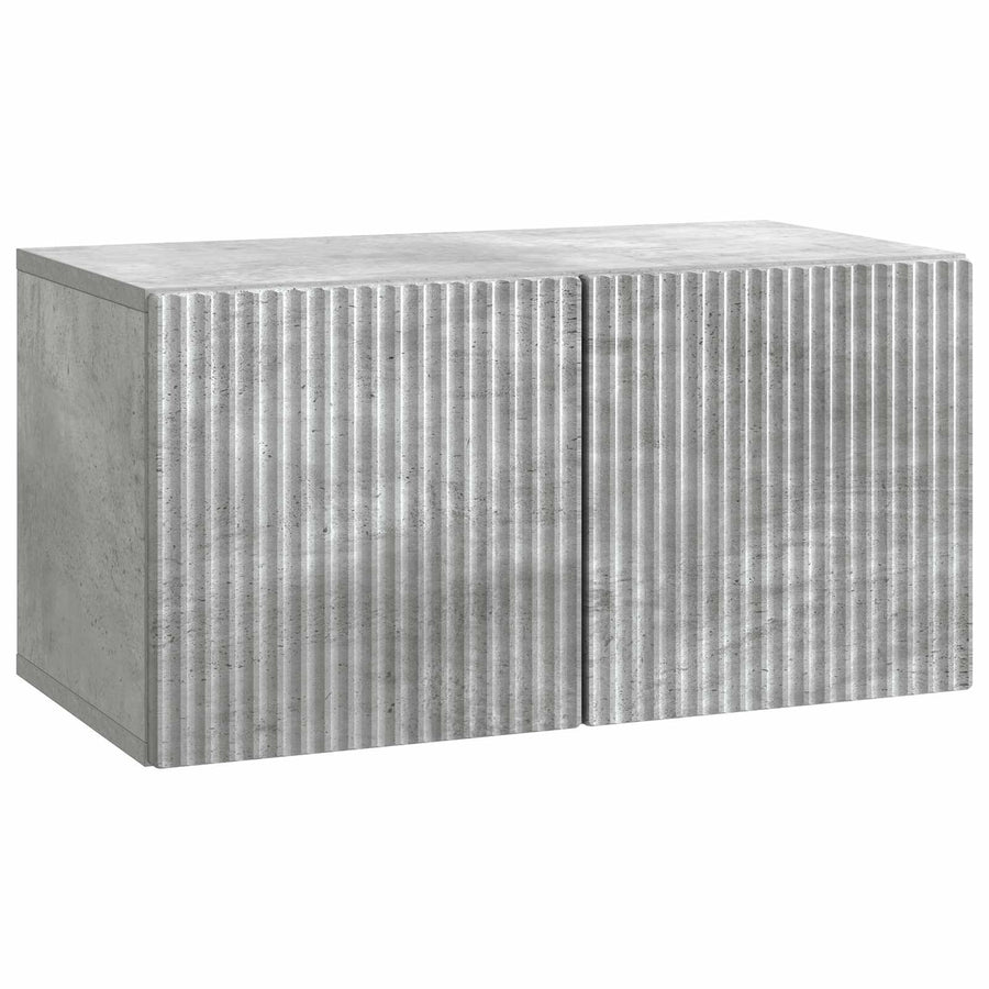 Wandbeugel TV-kast Betongrijs 59,5 x 31 x 30 cm Bewerkt hout