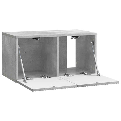 Wandbeugel TV-kast Betongrijs 59,5 x 31 x 30 cm Bewerkt hout
