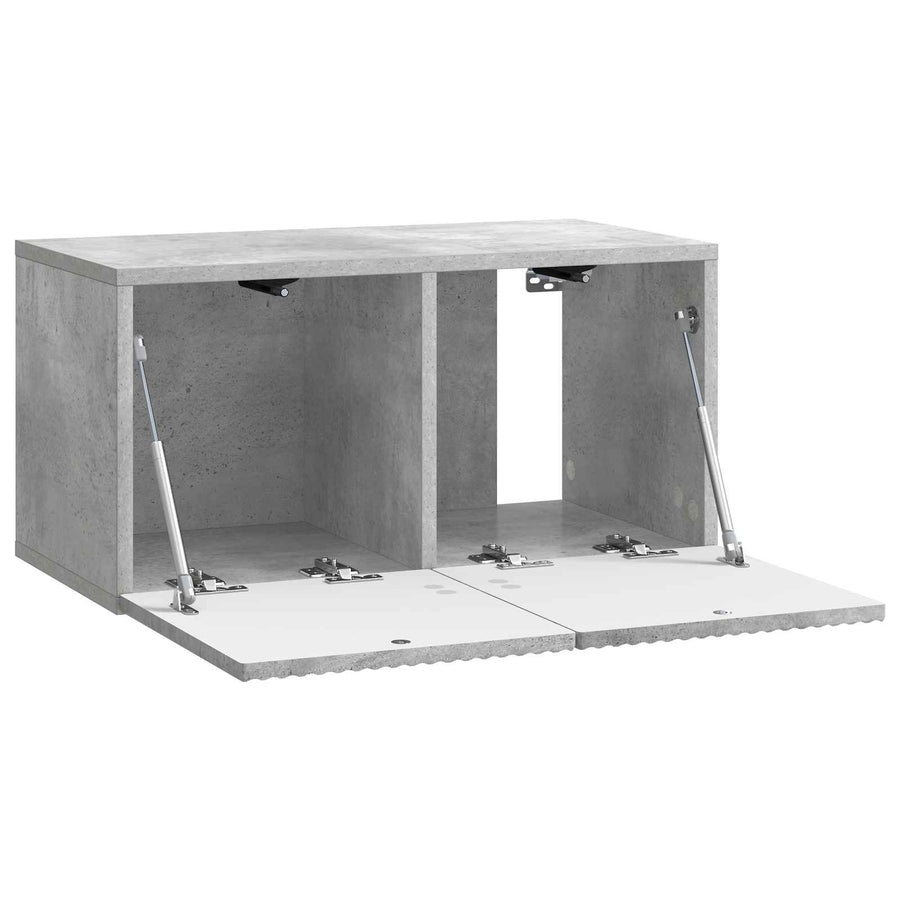 Wandbeugel TV-kast Betongrijs 59,5 x 31 x 30 cm Bewerkt hout