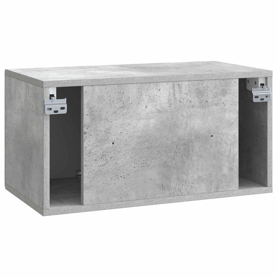Wandbeugel TV-kast Betongrijs 59,5 x 31 x 30 cm Bewerkt hout