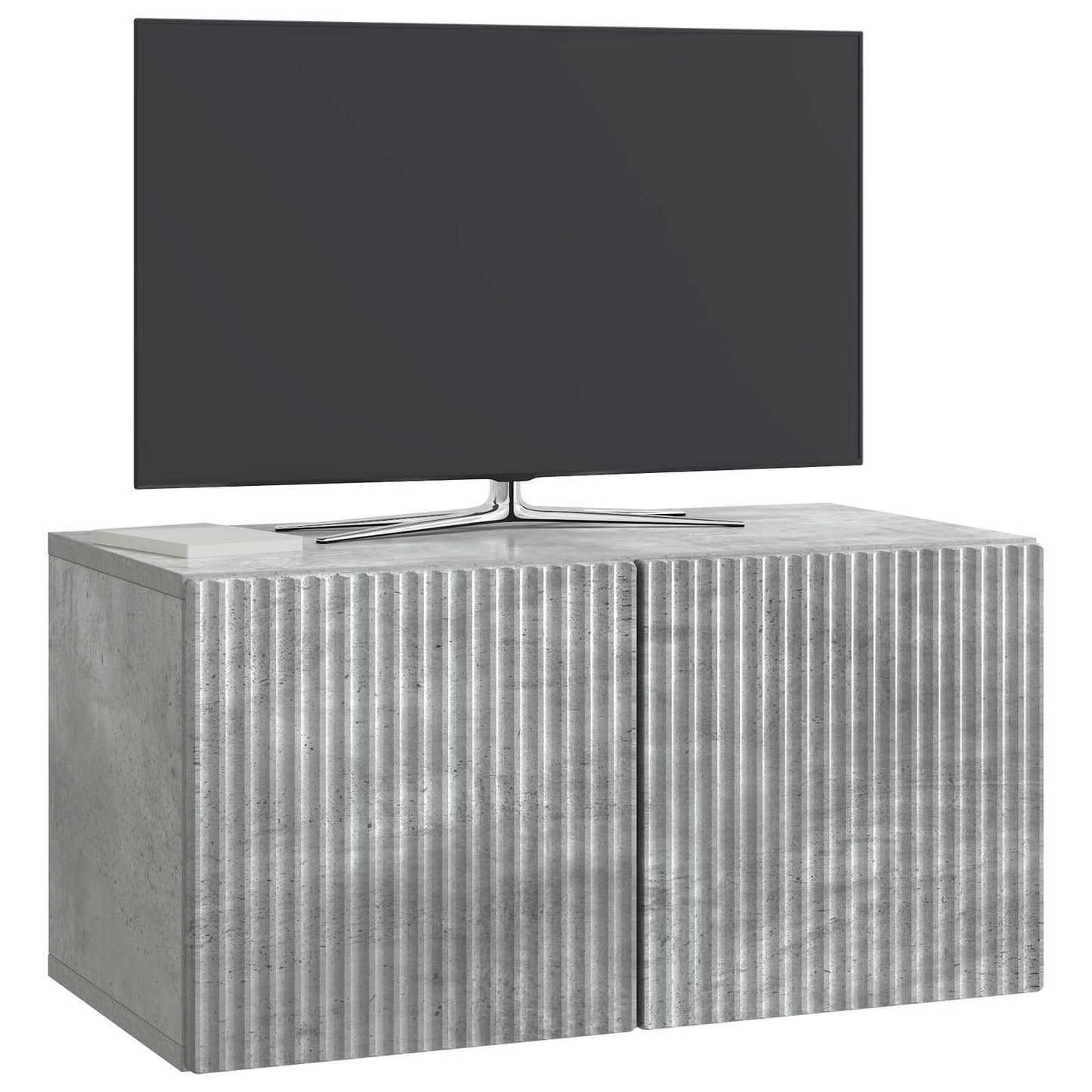 Wandbeugel TV-kast Betongrijs 59,5 x 31 x 30 cm Bewerkt hout