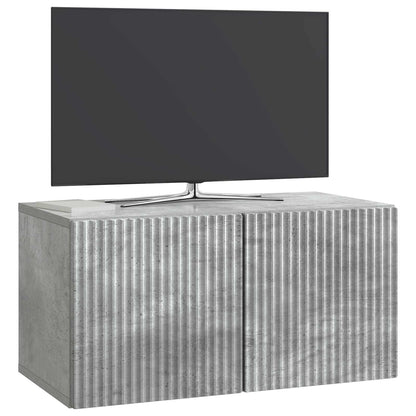 Wandbeugel TV-kast Betongrijs 59,5 x 31 x 30 cm Bewerkt hout
