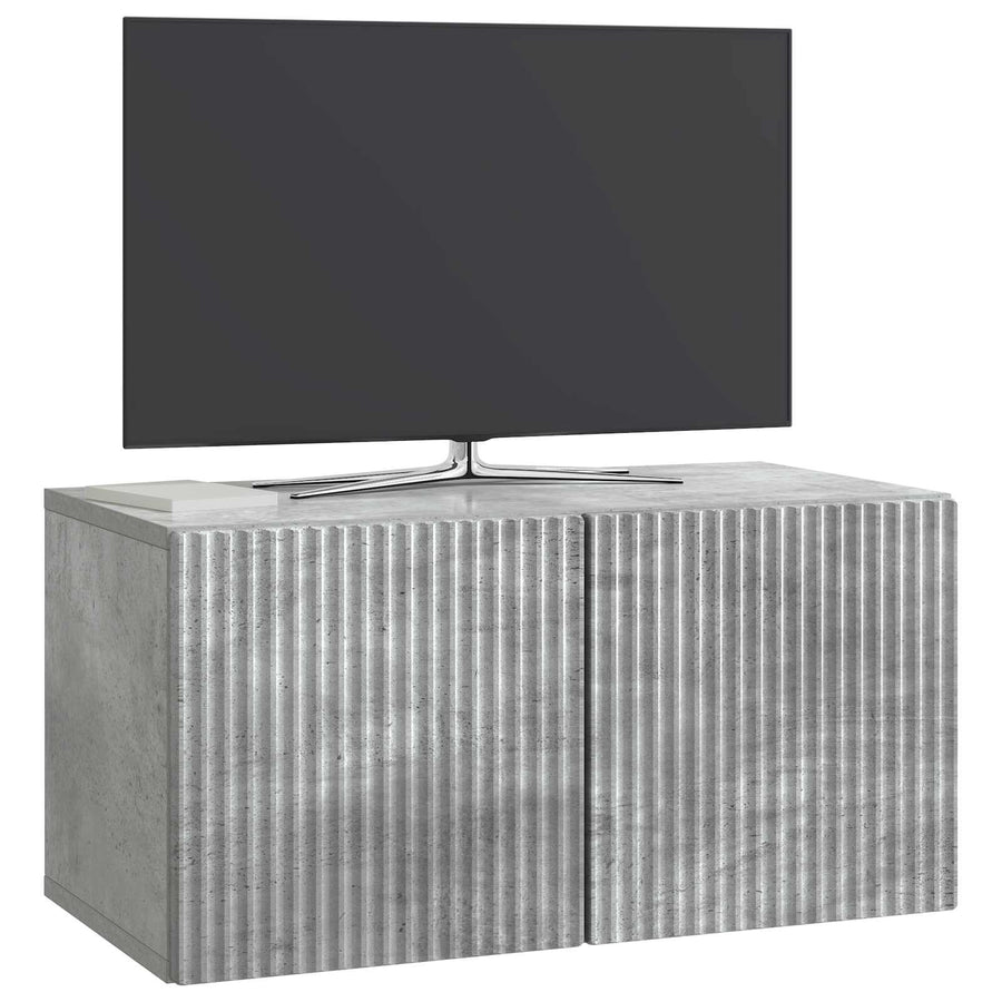 Wandbeugel TV-kast Betongrijs 59,5 x 31 x 30 cm Bewerkt hout