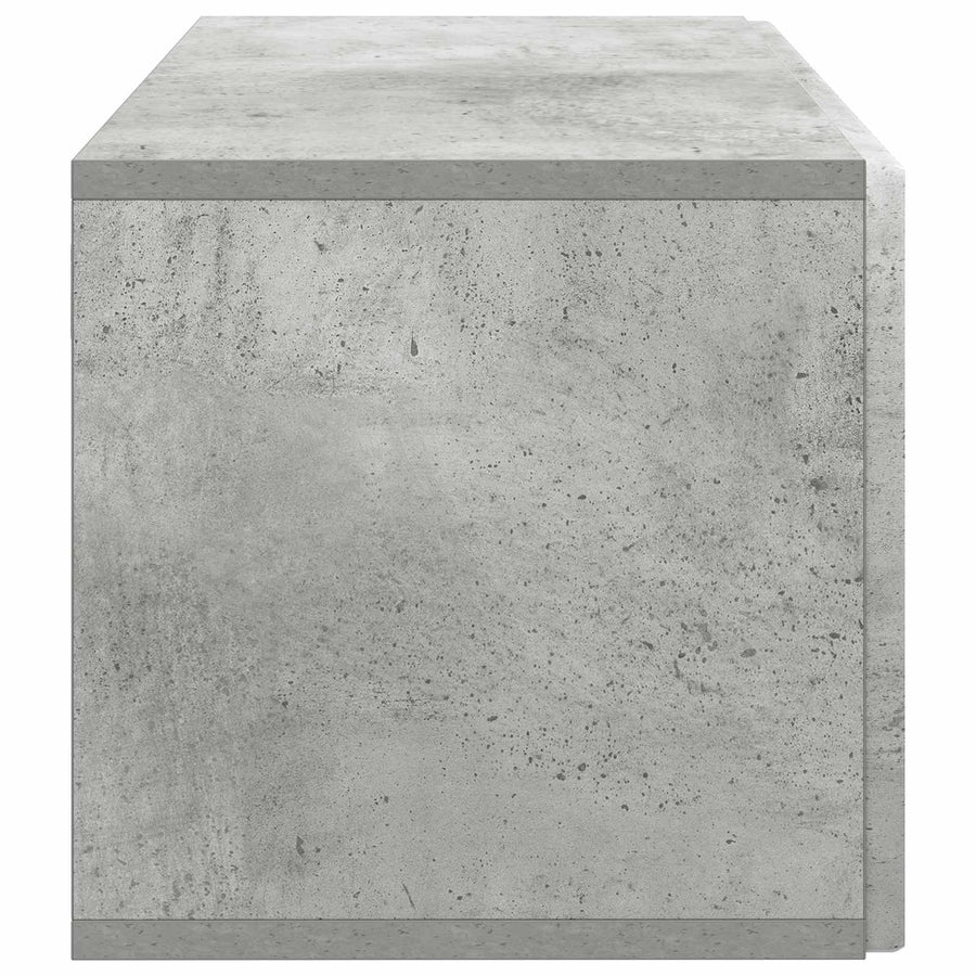 Wandbeugel TV-kast Betongrijs 59,5 x 31 x 30 cm Bewerkt hout