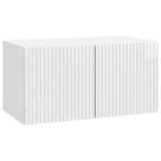 Tv-meubel 59,5x31x30 cm hoogglans wit bewerkt hout