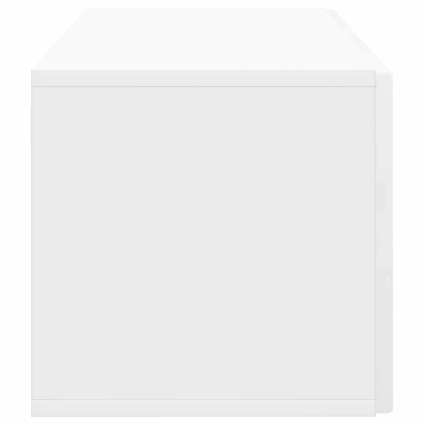 Wandbeugel TV-kast Hoogglans Wit 59,5 x 31 x 30 cm Bewerkt hout