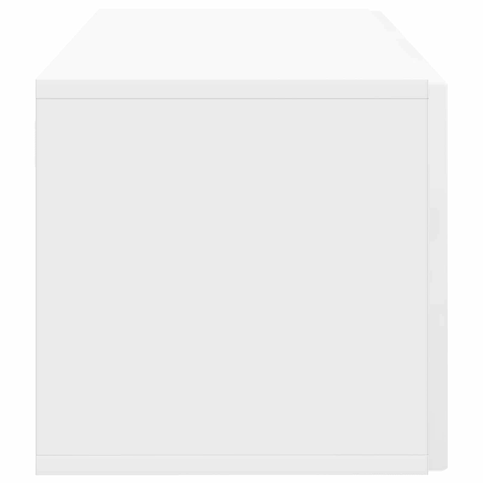 Wandbeugel TV-kast Hoogglans Wit 59,5 x 31 x 30 cm Bewerkt hout
