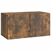 Tv-kast 59,5x31x30 cm bewerkt hout gerookt eiken