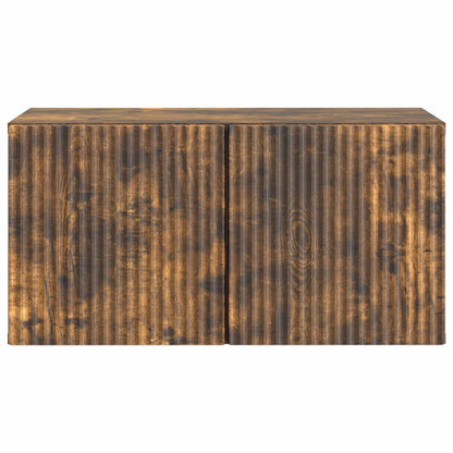 Wandbeugel TV-kast Gerookt eiken 59,5 x 31 x 30 cm Bewerkt hout