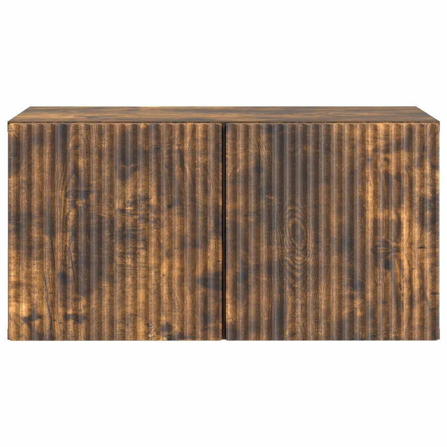 Wandbeugel TV-kast Gerookt eiken 59,5 x 31 x 30 cm Bewerkt hout