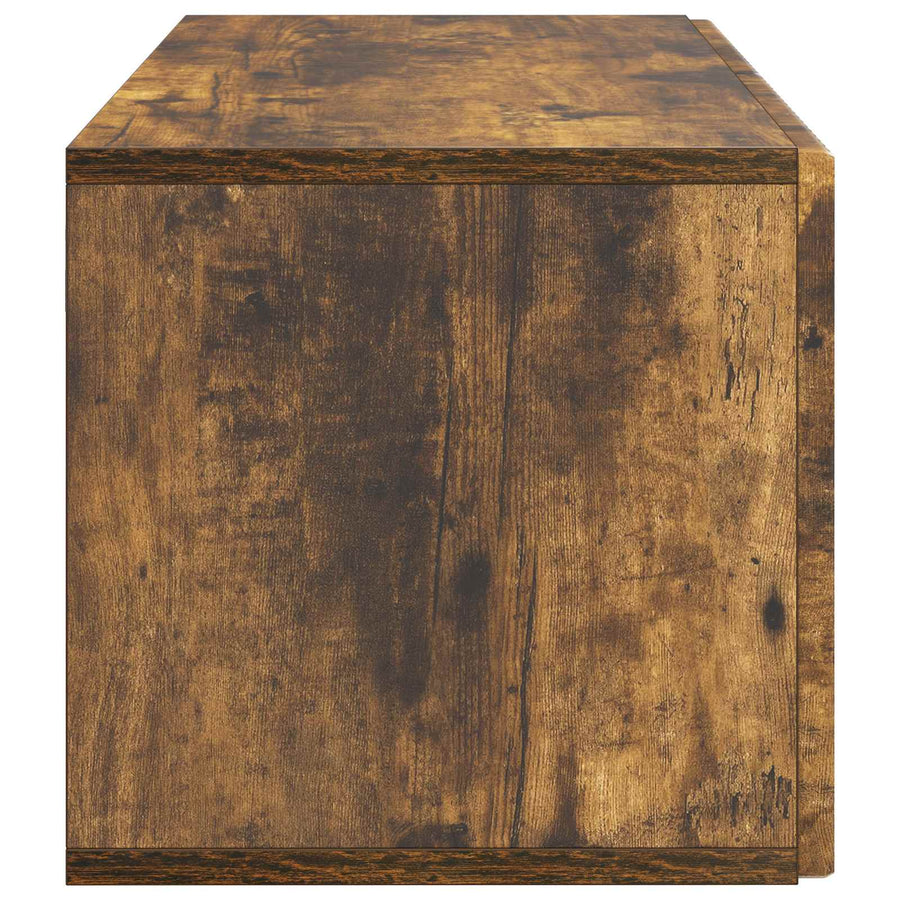 Wandbeugel TV-kast Gerookt eiken 59,5 x 31 x 30 cm Bewerkt hout