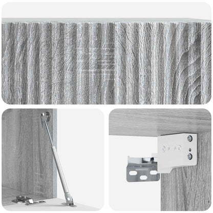 Wandbeugel TV-kast Grijs sonoma 59,5 x 31 x 30 cm Bewerkt hout