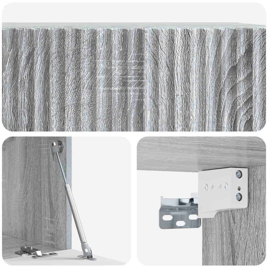 Wandbeugel TV-kast Grijs sonoma 59,5 x 31 x 30 cm Bewerkt hout