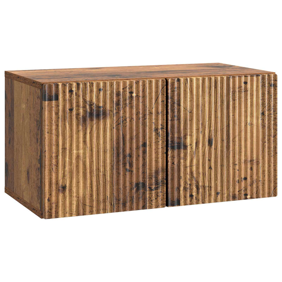 Wandbeugel TV-kast Oud hout 59,5 x 31 x 30 cm Bewerkt hout