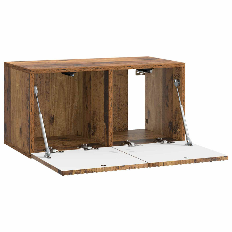 Wandbeugel TV-kast Oud hout 59,5 x 31 x 30 cm Bewerkt hout
