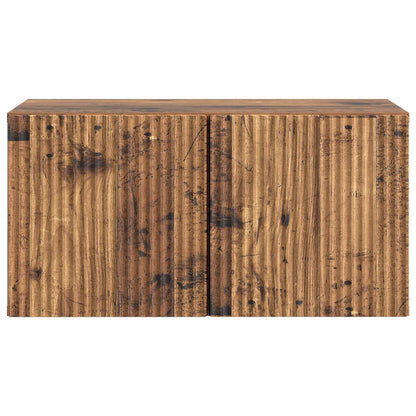 Wandbeugel TV-kast Oud hout 59,5 x 31 x 30 cm Bewerkt hout