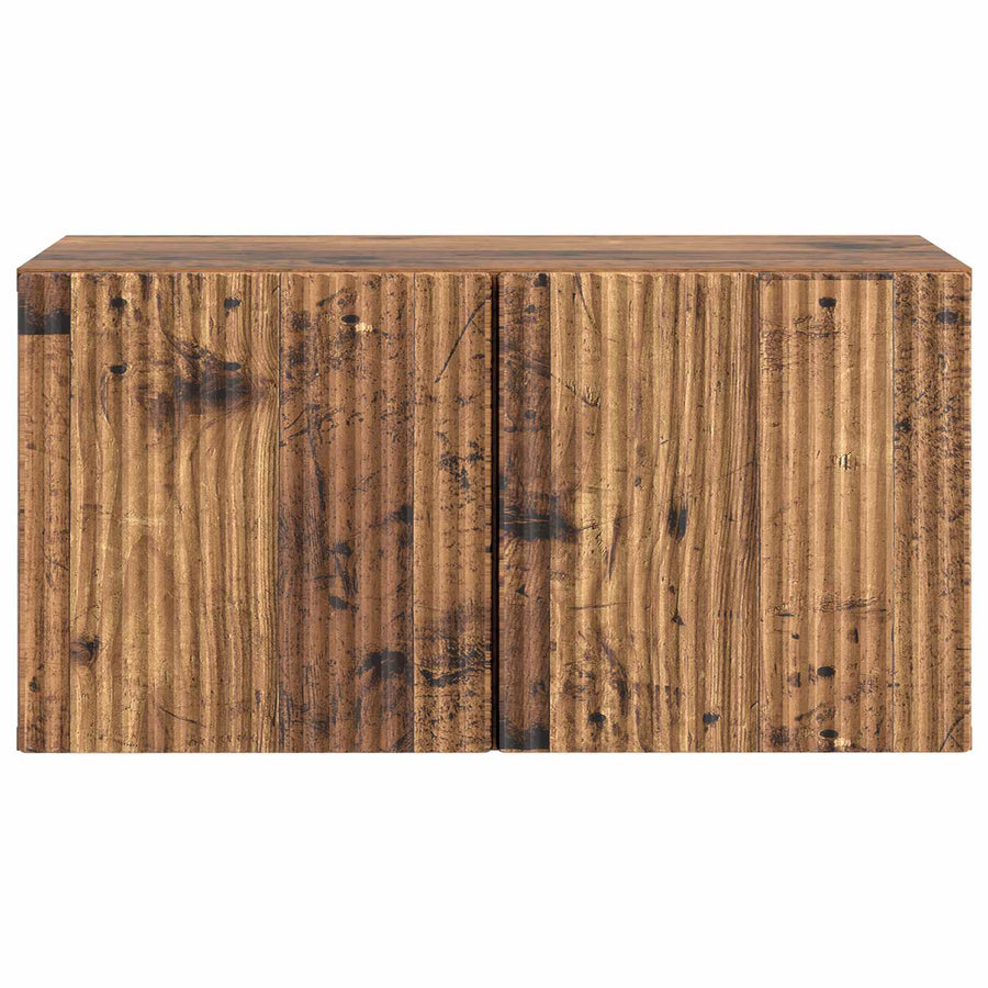 Wandbeugel TV-kast Oud hout 59,5 x 31 x 30 cm Bewerkt hout