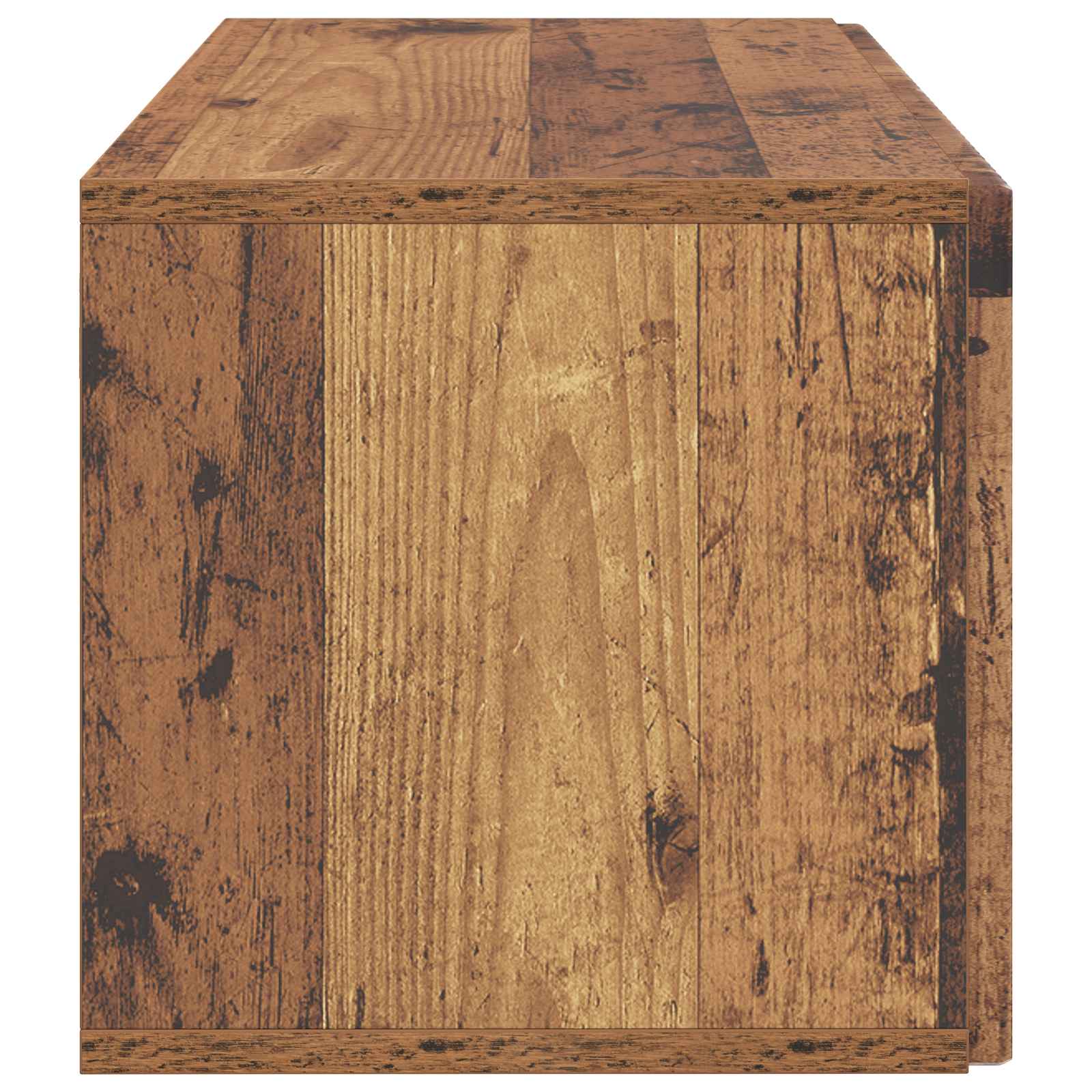 Wandbeugel TV-kast Oud hout 59,5 x 31 x 30 cm Bewerkt hout