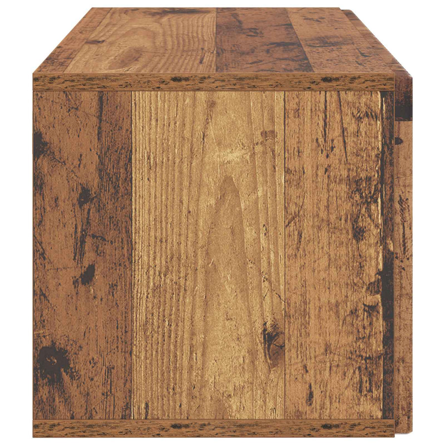 Wandbeugel TV-kast Oud hout 59,5 x 31 x 30 cm Bewerkt hout