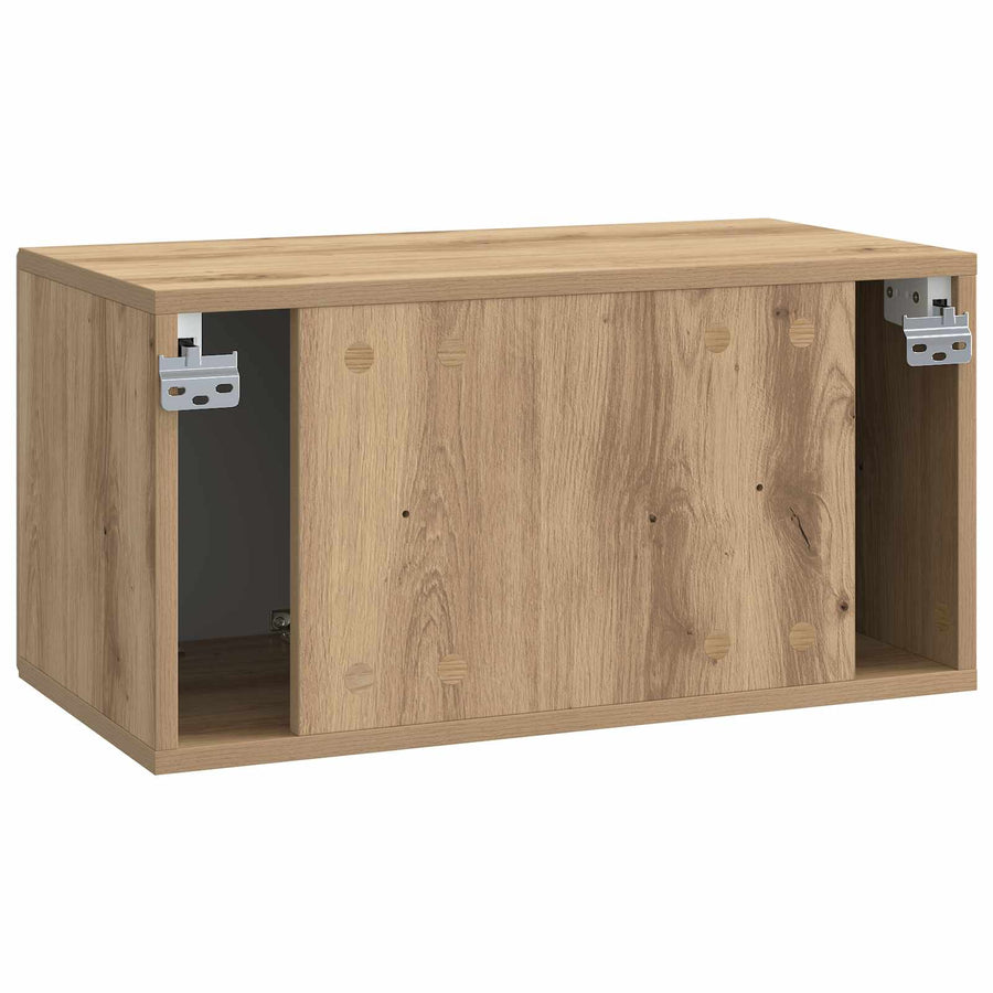 Wandbeugel TV-kast Artisanaal eiken 59,5 x 31 x 30 cm