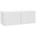 Tv-kast 78.5x31x30 cm wit bewerkt hout wandmontage