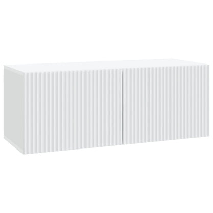 Wandbeugel TV-kast Wit 78,5 x 31 x 30 cm Bewerkt hout