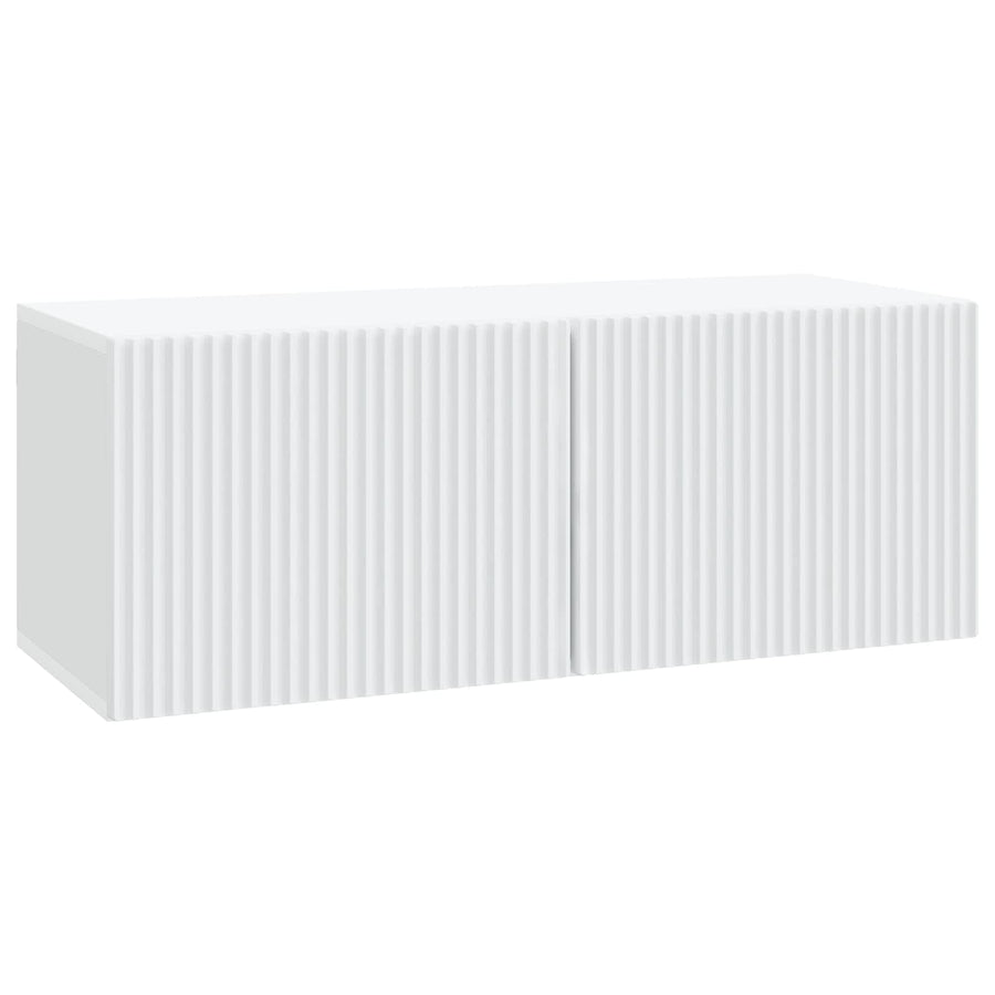 Wandbeugel TV-kast Wit 78,5 x 31 x 30 cm Bewerkt hout