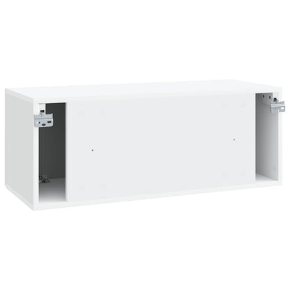 Wandbeugel TV-kast Wit 78,5 x 31 x 30 cm Bewerkt hout