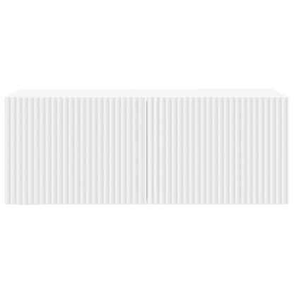 Wandbeugel TV-kast Wit 78,5 x 31 x 30 cm Bewerkt hout